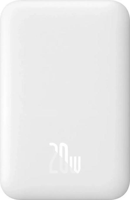 Acumulator extern Baseus Airpow, 20 W, Magentic, Incarcare Wireless, 1x USB-C, 20 W, Cu cablu Baseus Simple (Alb)