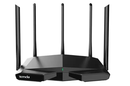 Router Wireless Tenda RX27 Pro, Wi-Fi 6E, Tri-Band, AX5700, 5 antene externe, 4 porturi (Negru) 1 Router Wireless Tenda RX27 Pro, Wi-Fi 6E, Tri-Band, AX5700, 5 antene externe, 4 porturi (Negru)