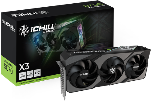 Placa video INNO3D GeForce RTX 5070 iCHILL X3 12GB GDDR7 192-bit DLSS 4.0