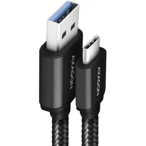 Cablu AXAGON SPEED, USB-A / USB-C, QC3.0, 3A,150cm, negru 1 Cablu AXAGON SPEED, USB-A / USB-C, QC3.0, 3A,150cm, negru