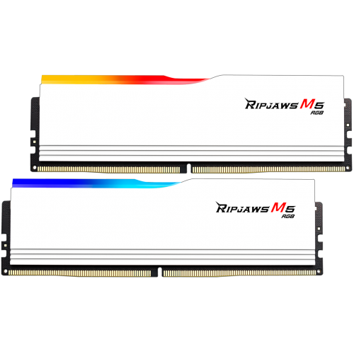 Memorii G.Skill Ripjaws M5 RGB White Intel XMP 3.0 32GB, DDR5-6000MHz, CL30, Dual Channel