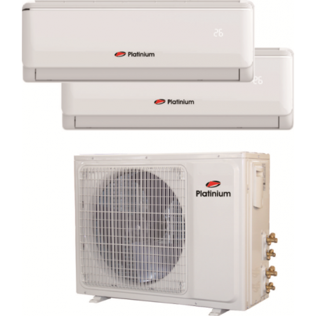 Aparat de aer conditionat dublu split Platinium 2PE-18HR32-N/ In-09WiFi+In-09WiFi, 9000+9000 BTU, Clasa A++, I feel, Eco, Autorestart, Wi-Fi (Alb)