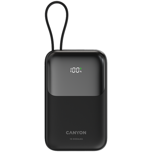 Acumulator extern CANYON CNS-CPB101BK OnPower 101, 10000 mAh, 22.5 W, USB-A/USB-C (Negru)