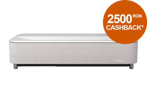 Videoproiector Epson Lifestudio Grand Plus EH-LS970W, 4K, 4000 lumeni, Sound by Bose, Google TV, Ultra-Short-Throw (Alb)