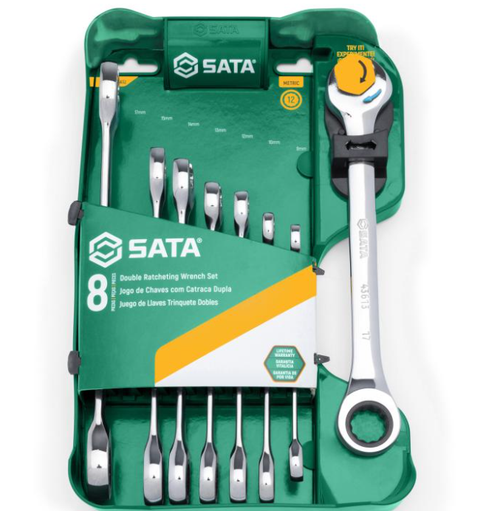 Set chei combinate cu clichet Sata ST08007ASJ, 8-19mm, 8 piese 1 Set chei combinate cu clichet Sata ST08007ASJ, 8-19mm, 8 piese