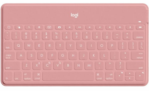 Tastatura bluetooth Logitech Keys-to-go Ultra-light, pentru iPhone, iPad, Apple TV, Mac, layout US (Roz)