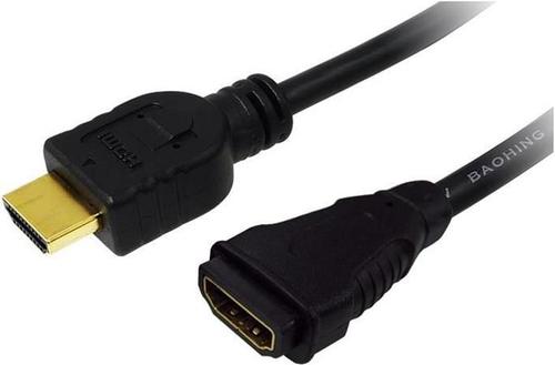Cablu HDMI LogiLink CH0058, male/female, 5m, standard 1.4 1 Cablu HDMI LogiLink CH0058, male/female, 5m, standard 1.4