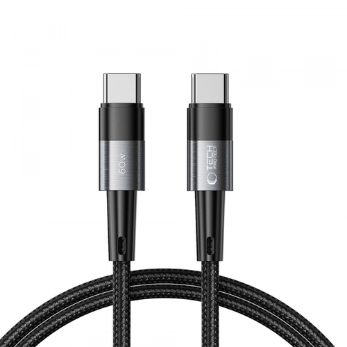 Cablu Date si Incarcare USB-C - USB-C Tech-Protect Ultraboost, 60W, 1m, Gri