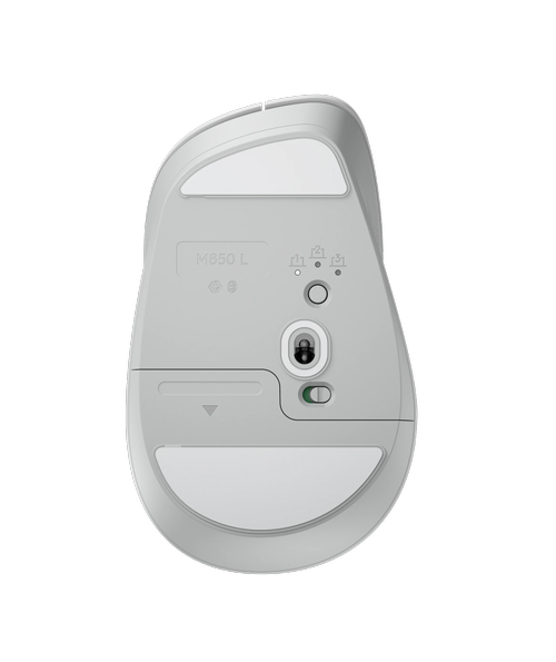 Mouse Wireless Logitech Signature Comfort Plus M850 L, Bluetooth BLE, 4000 DPI, 6 butoane/4 programabile, Logi Options+, Logi Tune (Alb)