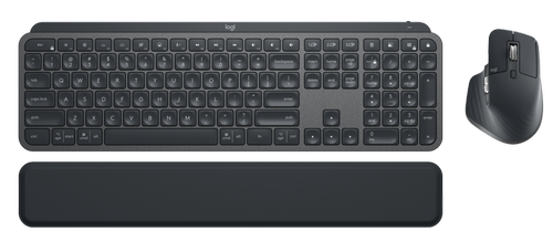 Kit Tastatura + Mouse Wireless Logitech MX Keys Combo Business Gen 2, Bluetooth BLE, Logi Bolt USB Receiver, MX Master 3S Business, Layout UK (Negru)